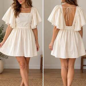 Y.A.S. Yasmonicca Ivory Organic Cotton Dress – XL